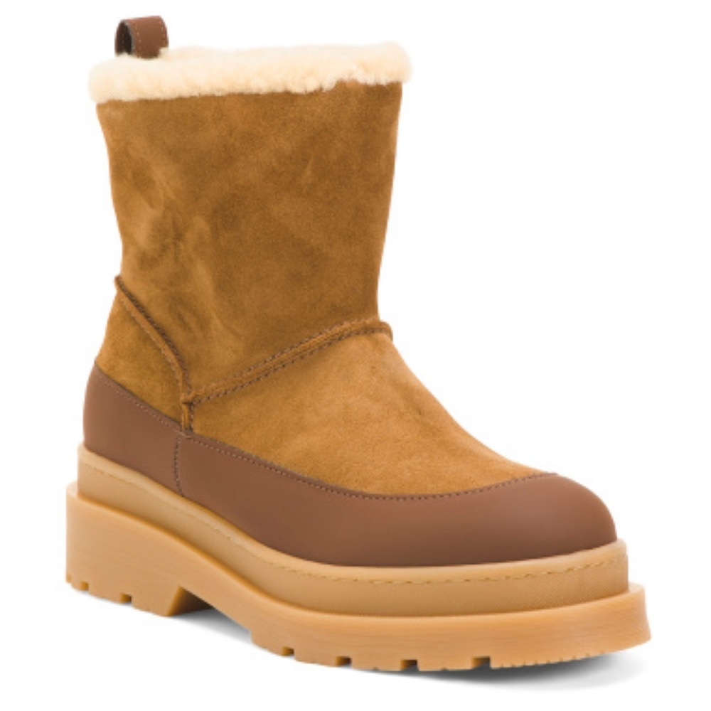 NIB Scotch and Soda Suede cozy inside fur Boots